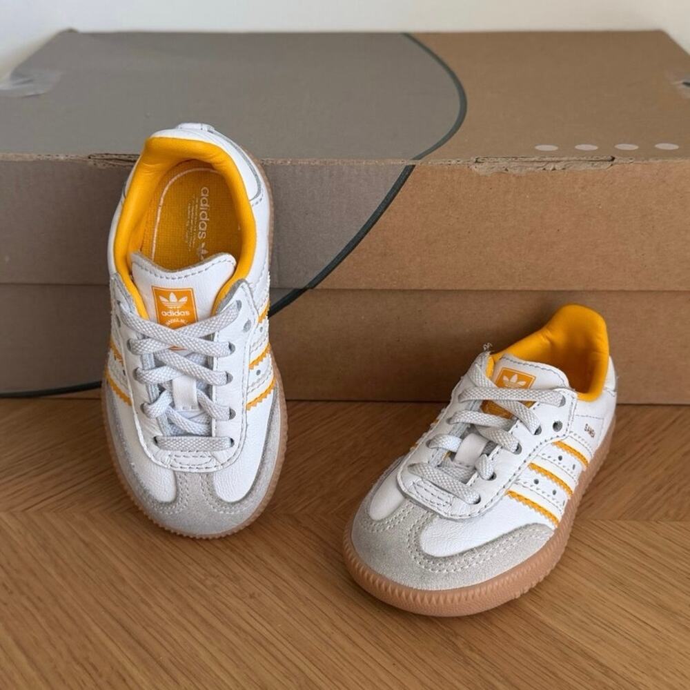 Adidas Originals OG Samba ‘White/Yellow’ Toddler Sneakers- SZ 5 C